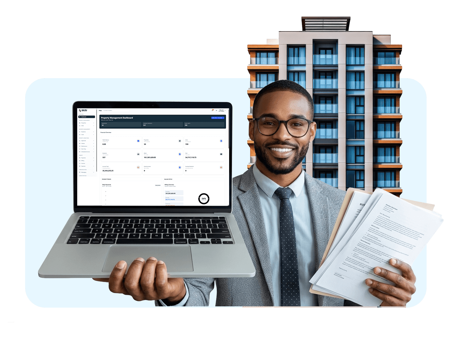 Landlord using Silqu for automated M-Pesa and bank rent collection in Kenya